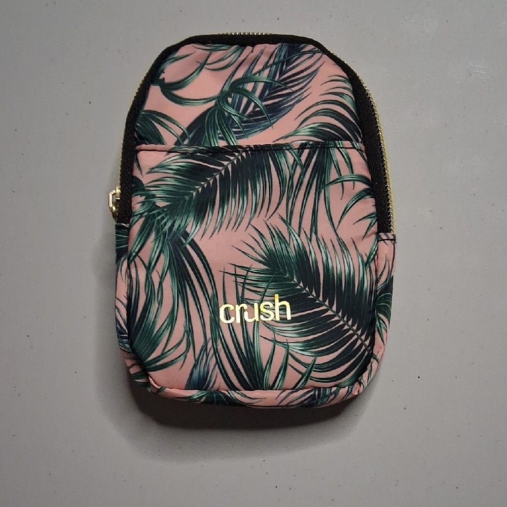 Crush Arm Bag With Elastic Strap, Zip Top.